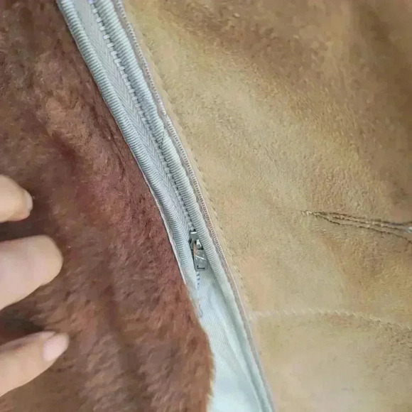 Robert Lewis Tan Suede Ranch Coat Jacket Chore Removable Liner Vest Men's 40 - Picture 8 of 13